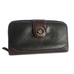 Dooney & Bourke Black & Brown Leather Wallet